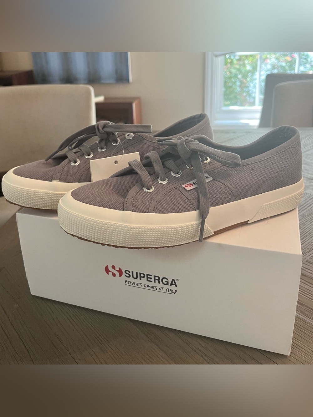 NEW Superga Women's 2750 Cotu Classic Grey Bluish Size 38 EU / US 8